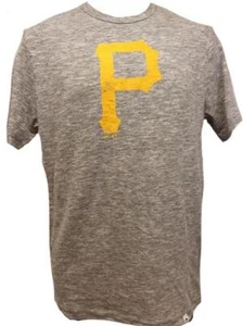 New Pittsburgh Pirates Mens Sizes S-M-L-XL Licensed Gray Majestic Shirt - Picture 1 of 16