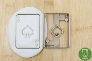 Tarjeta de póquer Ace of Spades sello de galletas/cortador cortador de galletas PLA aprox. 8 cm - Imagen 1 de 1