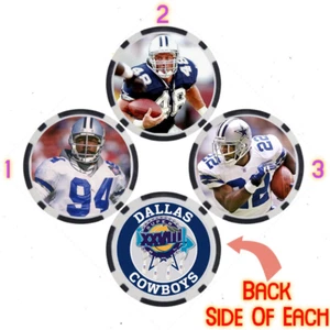 COWBOYS SUPER BOWL XXVIII PLAYERS - 3 POKER CHIP SET - Picture 1 of 2