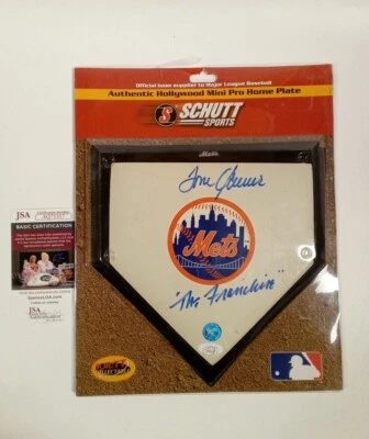 Tom Seaver "The Franchise" Autograph Mets Mini Pro Home Plate JSA # - Image 1 of 4