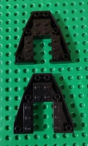LEGO 2x Black Boat Bow Brick 6 x 6 x 1 2626 Harbor Police Sold 2/ea - Picture 1 of 1