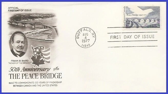 USA4 #1721 U/A ARTCRAFT FDC   Peace Bridge - Image 1 of 1