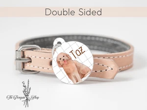 Personalised Goldendoodle Pet ID Tag Keyring Double sided Custom Name Dog Tags - Picture 1 of 4