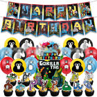 Gorilla Tag Birthday Party Supplies Banner Balloon Set  Cake Toppers Decor