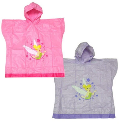 Динь-Динь Pixie Fairy дождя Slicker пончо девочка один размер розовый фиолетовый новый - Изображение 1 из 4