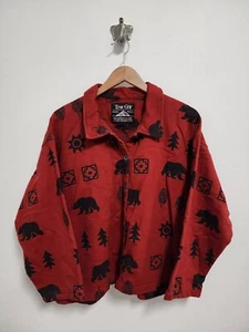 True Grit red black mesa horse cool cotton fleece jacket XL boys - Picture 1 of 3