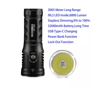 Mateminco 3000m Long Range 32000mah 6800Lumen USB Rechargeable Flashlight - Picture 1 of 10