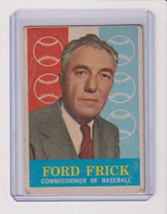 1959 TOPPS #1 FORD FRICK IN VG CONDITION -