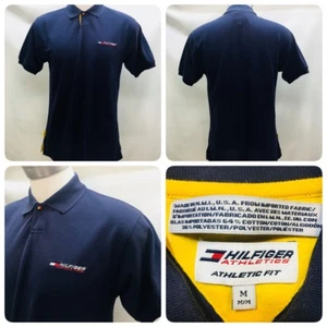 Tommy Hilfiger Athletics Fit Herren Gr. M Poloshirt Heavy Blue Flag Logo D5 - Bild 1 von 9