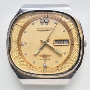 Citizen orange vintage automatic men's Japan wristwatch miyota 8200 day date - Picture 1 of 7
