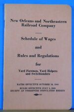 New Orleans and Northeastern Railroad Company Schedule of Wages 1948