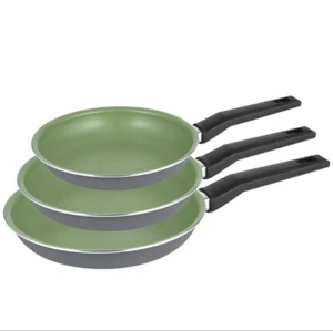 MICHELINO Pfannen Set 20-24-28cm Antihaftbeschichtung Bratpfanne in Grün - Bild 1 von 3