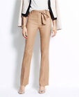 Ann Taylor Cotton Blend Sash Canvas Trouser Pants Size 14 Cedar Chest Color NWT