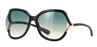 New TOM FORD TF578 01W Anouk-02 60mm Black Oversized Sunglasses Italy - Image 1 of 3