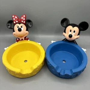 Mickey & Minnie Mouse Rubber? Plastic? Bowls (no Bowl Insert!) VTG Disney READ - Picture 1 of 15