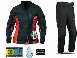 Tuta Completo WinNet Moto Giacca Giubbotto Pantaloni Femminile Impermeabile - Bild 1 von 12