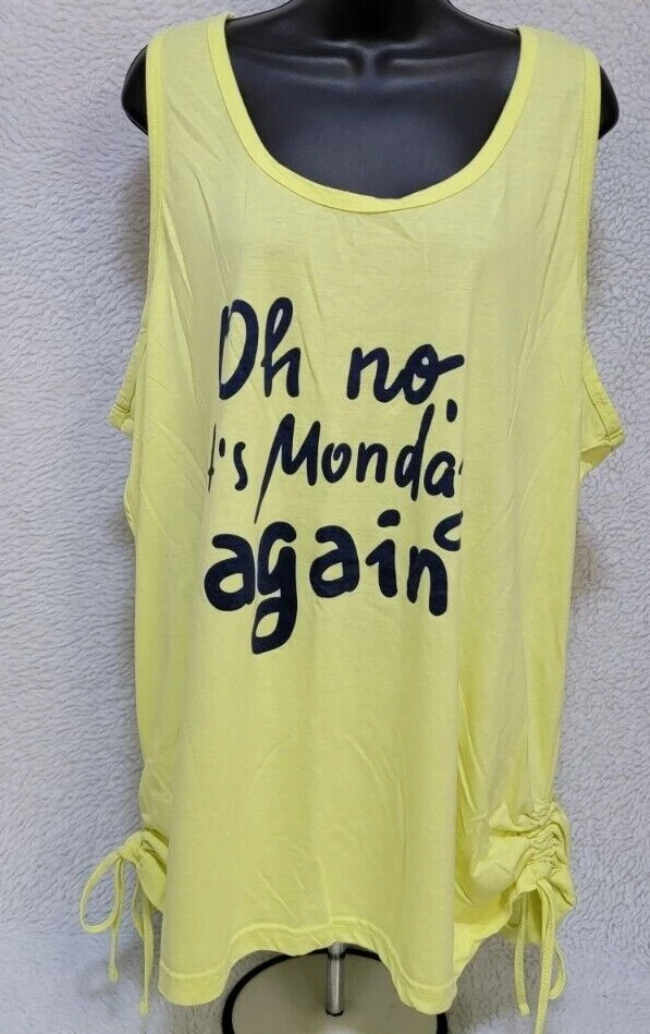 Camisa de dormir feminina Bobbie Brooks tamanho 3X Oh No It's Monday Again - Imagem 1 de 4