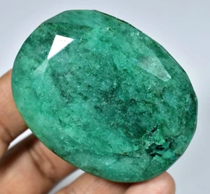 481.70 Ct Natural Huge Green Emerald Earth-Mined Certified Museum Oval Gemstone - Bild 1 von 7