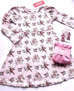 HTF Vintage NWT Gymboree GIRL DETECTIVE 3pc Set Pink Knit Dress Leggings Hair 6 - Picture 1 of 6