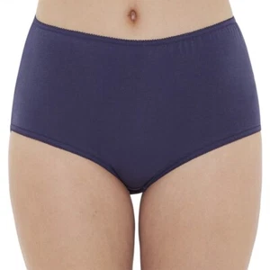 Ladies/Girls size 14 school gym knickers PE Netball Brief cotton blend Navy Blue - Picture 1 of 6