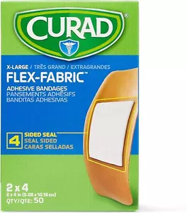 Bende adesive Medline CURAD Flex-Fabric X-Large 2x4 numero 50 - Foto 1 di 5