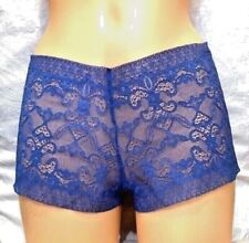 New high-street Sexy Net Lace French Knickers SIZE M -XL BRIEFS Panties Blue