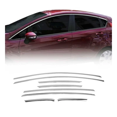 Transmisor de moldura de ventana superior para Ford Fiesta 2011-19 acero inoxidable 8 piezas Foto 1 de 4