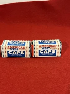Vintage Set 2 Boxen American West Caps je 250 Schuss Box - Bild 1 von 3