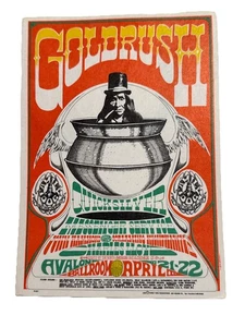 Goldrush, Quicksilver Messenger Svc im Avalon Ballsaal 1967, Familie Hund Postkarte - Bild 1 von 1