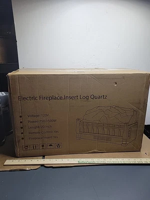 Electric Fireplace Log Quartz Inserts Heater with Infrared Remote Controller 5  - Image 1 of 4