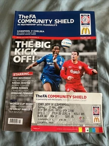 FA COMMUNITY SHIELD 2006 Liverpool v Chelsea - official programme + Match ticket - Picture 1 of 5