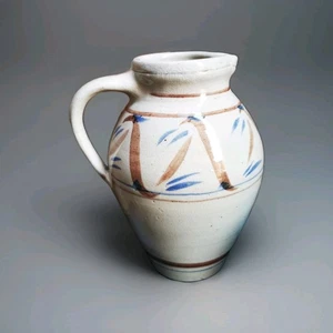 Brocca vintage antica ceramica da studio in gres, decorazione naif, brocca ceramica artistica  - Foto 1 di 5