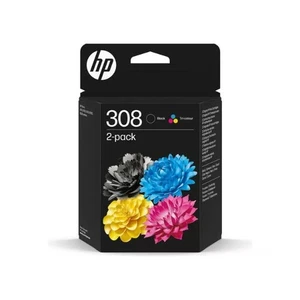 Cartuchos de tinta de impresora originales HP 308 negro y color 6L6S6UE HP308 - Imagen 1 de 1