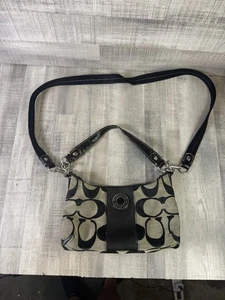 Coach Signature Stripe Demi Crossbody Mini Purse Y2K - Picture 1 of 9