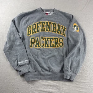 Michell Ness Green Bay Packers Sweater Mens S Gray Sweatshirt NFL Football Logo - Picture 1 of 7