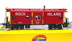 HO ATHEARN 74679 BAY WINDOW CABOOSE ROCK ISLAND # 17124 - Picture 1 of 2