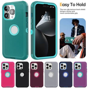 For iPhone 15 Pro Max 15 Plus Phone Case Heavy Duty Shockproof Hybrid Hard Cover - Picture 1 of 54