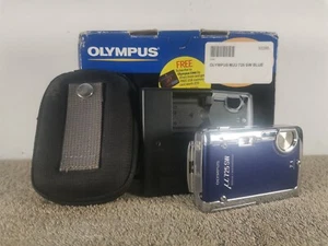 Olympus Mju 725 SW 7.1MP Underwater Digital Camera Blue Tested + Boxed - Picture 1 of 7