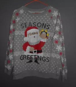 Felpa Rudolph la renna dal naso rosso brutto Natale Junior 2XL, XXL 19 NUOVA - Foto 1 di 6