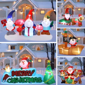 Christmas Inflatable Santa Snowman Tree Outdoor Decor LED Light Holiday Blow Up - Picture 1 of 84