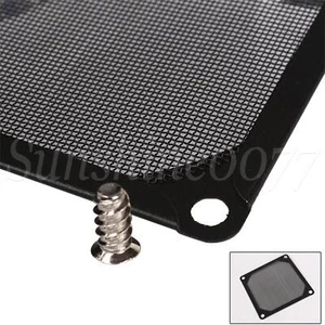 2PCS 80mm PC Computer Chassis Fan Case Strainer Filter Black - Picture 1 of 3