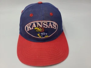 Vintage University of Kansas Jayhawks Distressed Snapback (Seems Small) Hat Cap - Picture 1 of 16