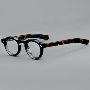 Vintage runde dicke Acetatbrille Rahmen klare Linse kurzsichtige Brille 35g - Bild 1 von 27