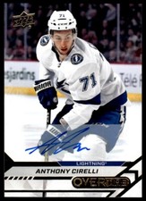 2020-21 Upper Deck Overtime Gold Foil Autographs Anthony Cirelli Auto Tampa Bay