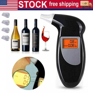 Digital LCD Police Breath Breathalyzer Test Alcohol Tester Analyzer Detector *1 - Picture 1 of 12