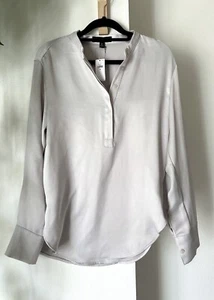 Banana Republic Silver Silk Blouse - Picture 1 of 2
