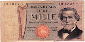 Mazuma *F2067 Italy 1979 1000 Lire Mille AB935912T VF - Picture 1 of 2