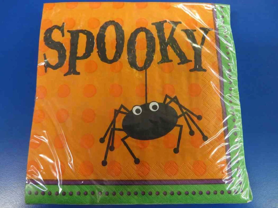 Frightful Friends Spider Ghost Boo Halloween Carnival Party Luncheon Napkins - Image 1 of 1