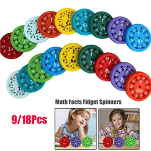 9/18pc Math Facts Fidget Spinners Addition Multiplication Game Educational Toy - Photo 1/24