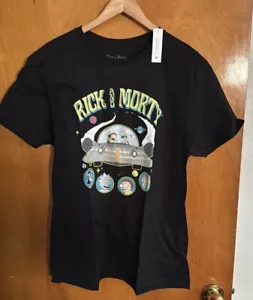 Rick And Morty Tshirt Uomo Grande Nera - Foto 1 di 3